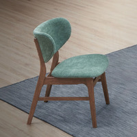 Green And Walnut Padded Side Chair (Set Of 2)