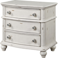 Antique White 3-Drawer Nightstand