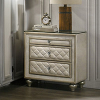 Beige 2-Drawer Nightstand