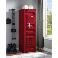 Red 1-Door Wardrobe With Container Lock