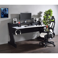 Black And White 2-Drawer Gaming Desk