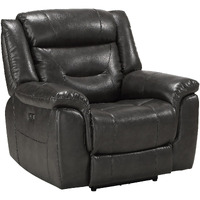 Grey Power Recliner With Usb Port