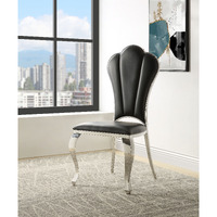 Black Side Chair With Tufted Back (Set Of 2)