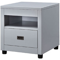 Dove Grey Storage End Table