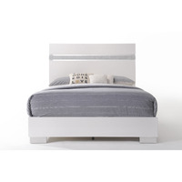 White High Gloss Queen Bed