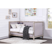 Beige And Weathered Oak Twin Daybed