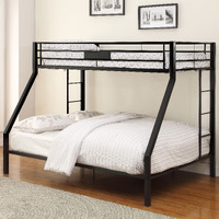 Sandy Black Twin Xl/Queen Bunk Bed With Built-In Ladder