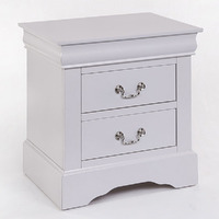 White 2-Drawer Nightstand