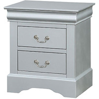 Platinum 2-Drawer Nightstand