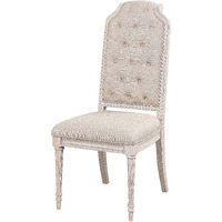 Beige And Antique Champagne Tufted Back Side Chairs (Set Of 2)