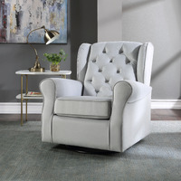 Grey Swivel Chair With Glider