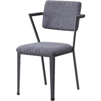 Grey Open Back Upholstered Office Chair