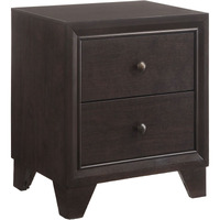 Espresso 2-Drawer Nightstand