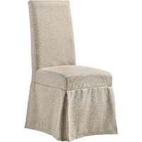 Tan Tight Back Side Chairs With Skirt (Set Of 2)