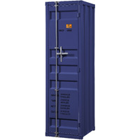 Blue Wardrobe With Full-Length Container Lock