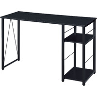 Black 2-Shelf Rectangular Writing Desk