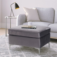 Grey Rectangle Ottoman