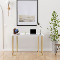 White And Gold Writing Desk