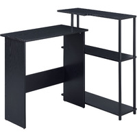 Black Office Desk With Bookshelf