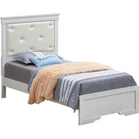 Elegant Silver Champagne Twin Bed