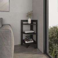 Gisela Corner Shelf With Three Shelves  Black