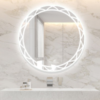 30"" Round Led Bathroom Mirror Djustable Color Temperatures And Anti-Fog  Wall-Mounted Design