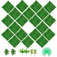 Vevor Artificial Boxwood Panels  20 Pcs 20""X20"" Boxwood Hedge Wall Panels  Pe Artificial Grass Backdrop Wall 1.6""  Privacy Hedge Screen For Decoration Of Outdoor  Indoor  Garden  Fence  And Backyard