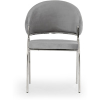 Ruby Modern & Contemporary Style Chair Made With Metal & Steel Legs In Gray Color