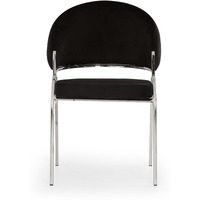 Ruby Modern & Contemporary Style Chair Made With Metal & Steel Legs In Black Color