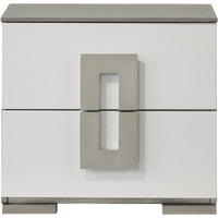 Olivia Contemporary Style 2-Drawer Night Stand Made With Wood In White