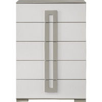 Olivia Contemporary Style 5-Drawer Chest Made With Wood In White