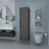 Matt Grey Hight Auxiliary Furniture With 4 Shelf