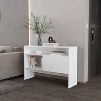 White Console Table With Two Doors