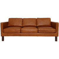 Memphis Waxy Cognac Leather Sofa