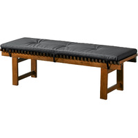 Lucia Bench In Black Pu Leather