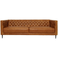 Vermont Waxy Cognac Leather Sofa