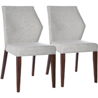 Luca Light Grey Fabric Dining Chair (Set Of 2)