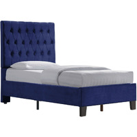 Wallace & Bay Luma Blue Twin Upholstered Bed