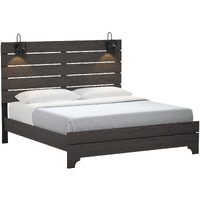 Wallace & Bay Junipe Brown Queen Bed With Lights