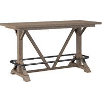 Wallace & Bay Benti Brown Bar Height Trestle Table