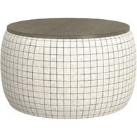 Wallace & Bay Revel White Storage Ottoman