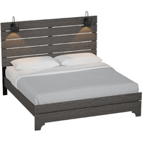 Wallace & Bay Junipe Brown King Bed With Lights