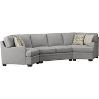 Wallace & Bay Berza Gray Cuddler Sectional