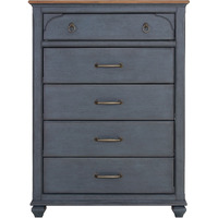 Bridgevine Home Americana Chest  No Assembly Required  Corduroy Blue Finish