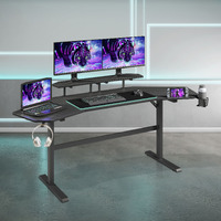 Techni Sport Ts911D Gaming Desk With Shelves & Accessory Holder  Black