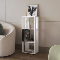 Fm Furniture Modoc Bookcase In Melamine With Open Storage  White