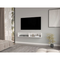 Floating Tv Stand Moore  Living Room  White