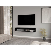 Floating Tv Stand Moore  Living Room  Black