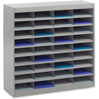 Safco E-Z Stor Steel Literature Organizers - 750 X Sheet - 36 Compartment(S) - Compartment Size 3"" X 9"" X 12.25"" - 36.5"" Height X 37.5"" Width X 12.8"" Depth - 50% Recycled - Gray - Steel  Fiberboard -