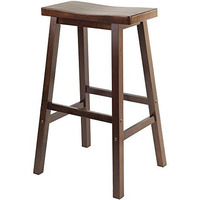 Winsome 29-Inch Beech Wood Saddle Seat Bar Stool  Antique Walnut (94089)